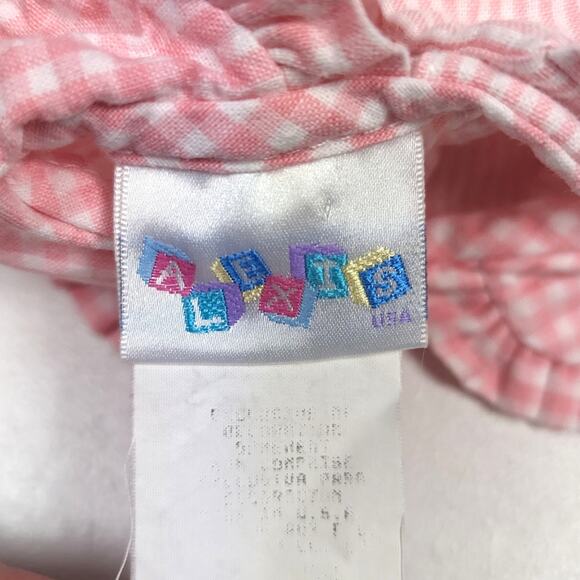 Vtg Alexis Bubble Romper Easter Baby Girls Sz 6m Pink Bunny Spring Outfit Cute - Picture 4 of 4